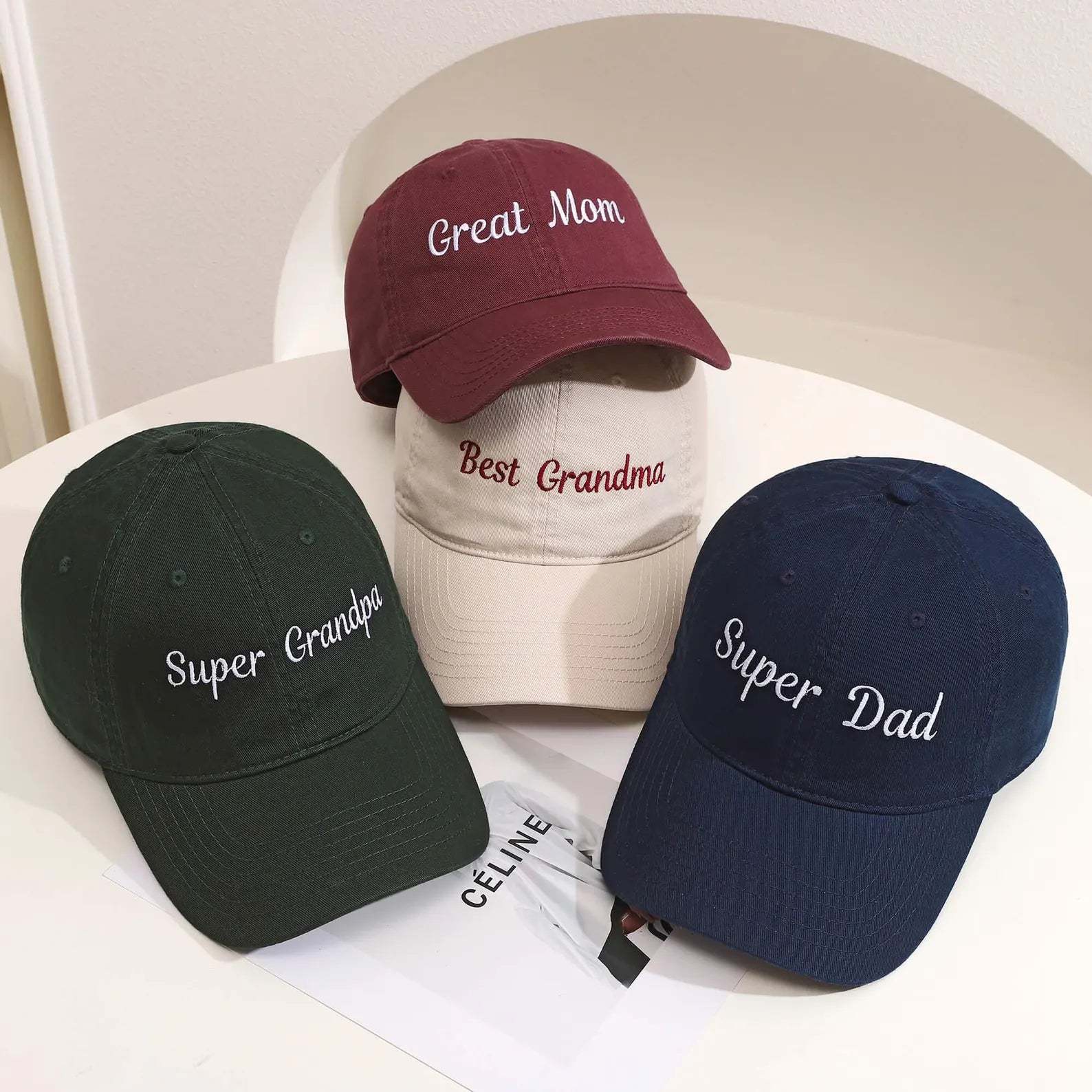 Custom Embroidered Family Caps