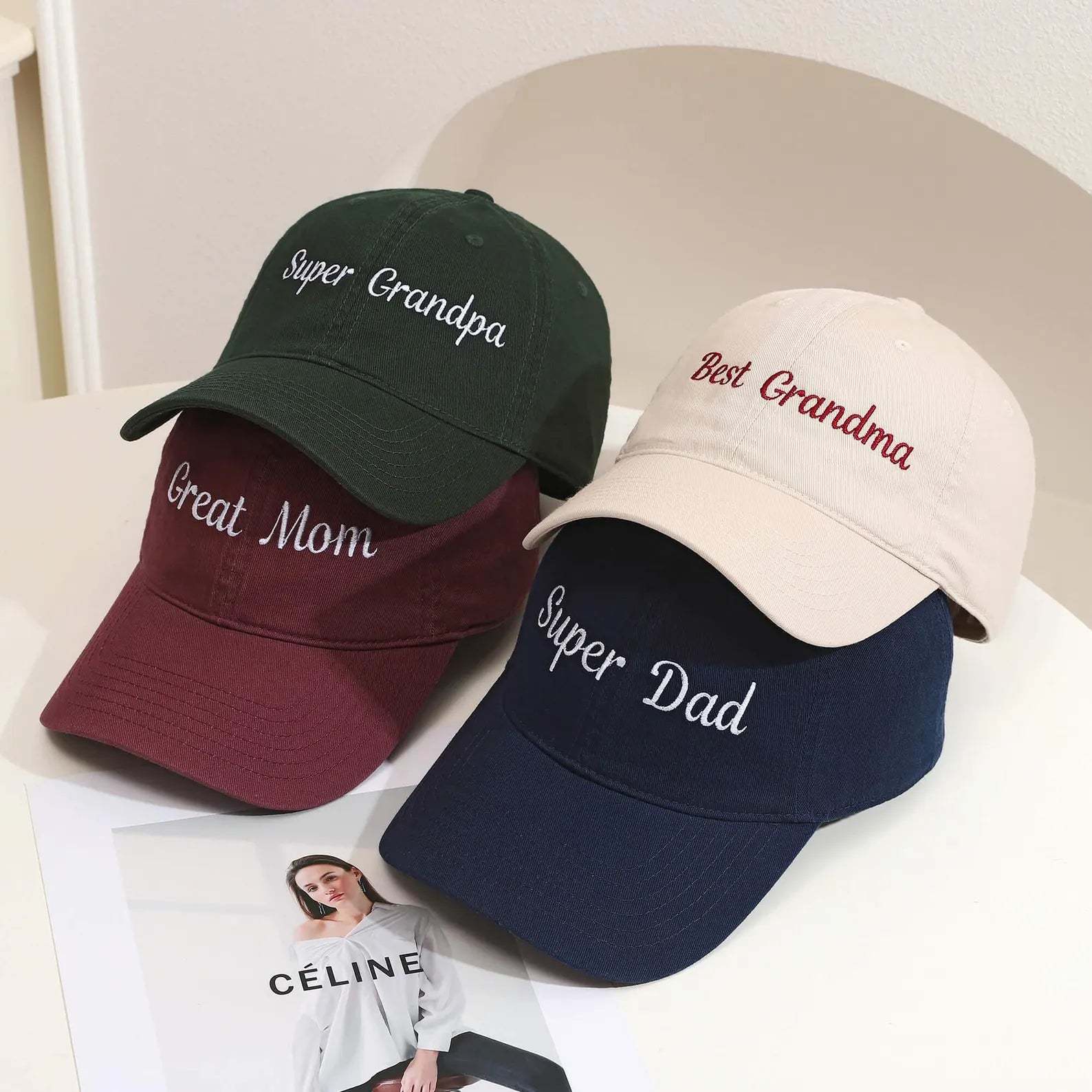 Custom Embroidered Family Caps