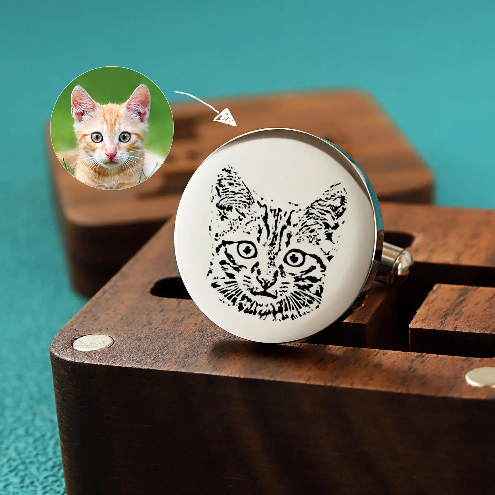 Customized Pet Cufflinks Set