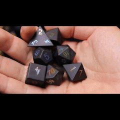 Black Obsidian DND Dice Set – Matte Sharp Edge Polyhedral Dice for D&D RPG