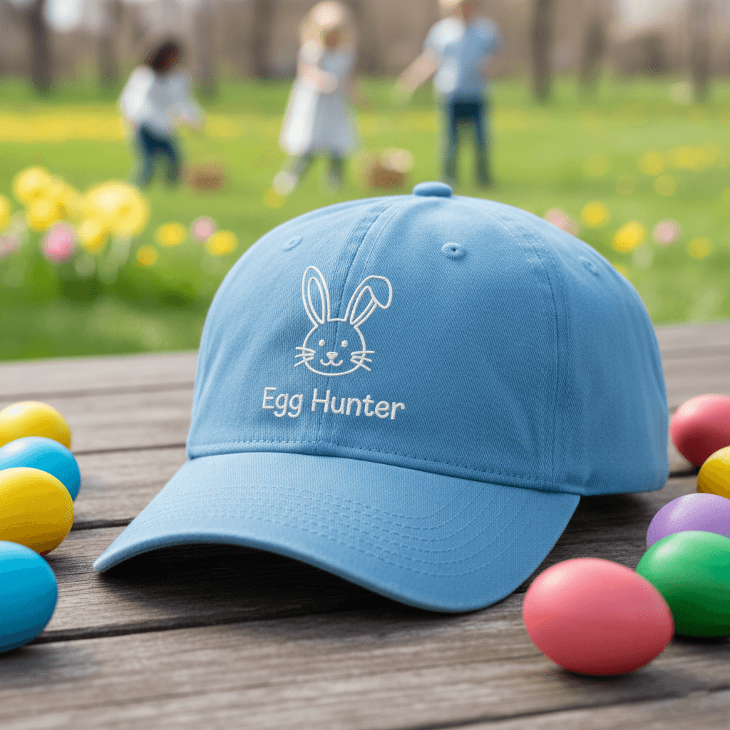 Custom Embroidered Baseball Cap for Easter Egg Hunt