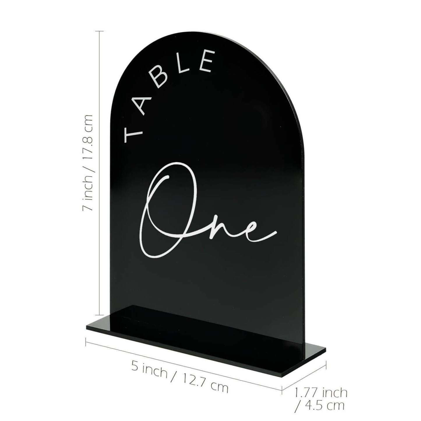 Mirror Arch Acrylic Table Number
