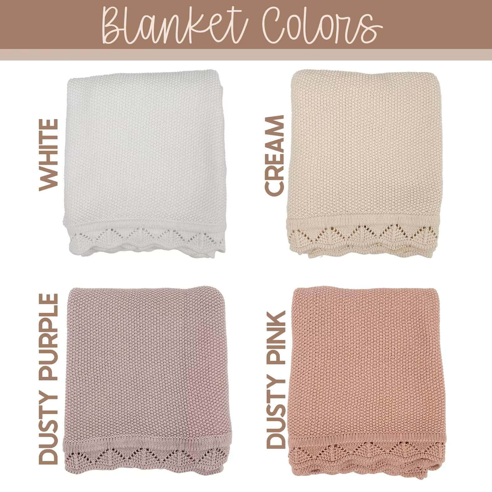 Personalized Baby Girl Blanket – Soft Knit & Embroidered Newborn Gift