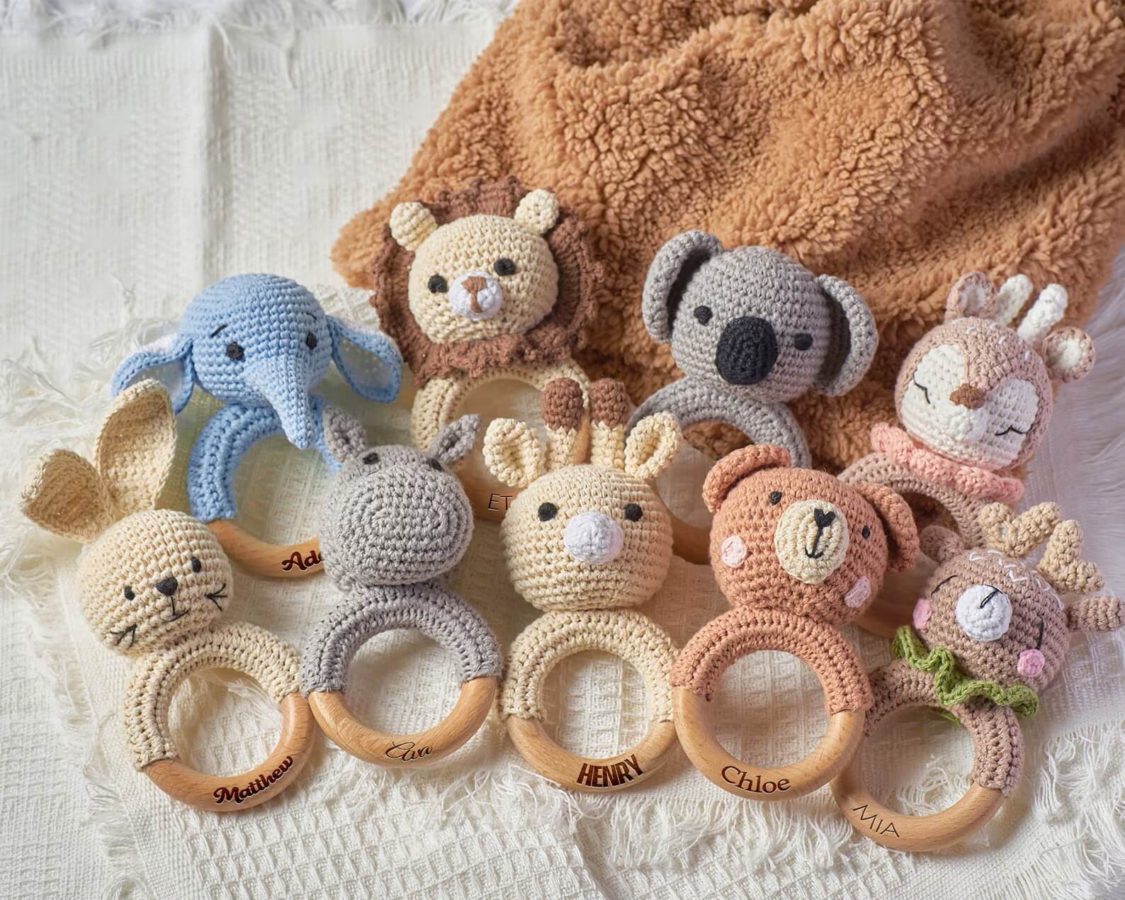 Personalized Baby Rattle – Custom Name Engraved, Newborn Shower Gift