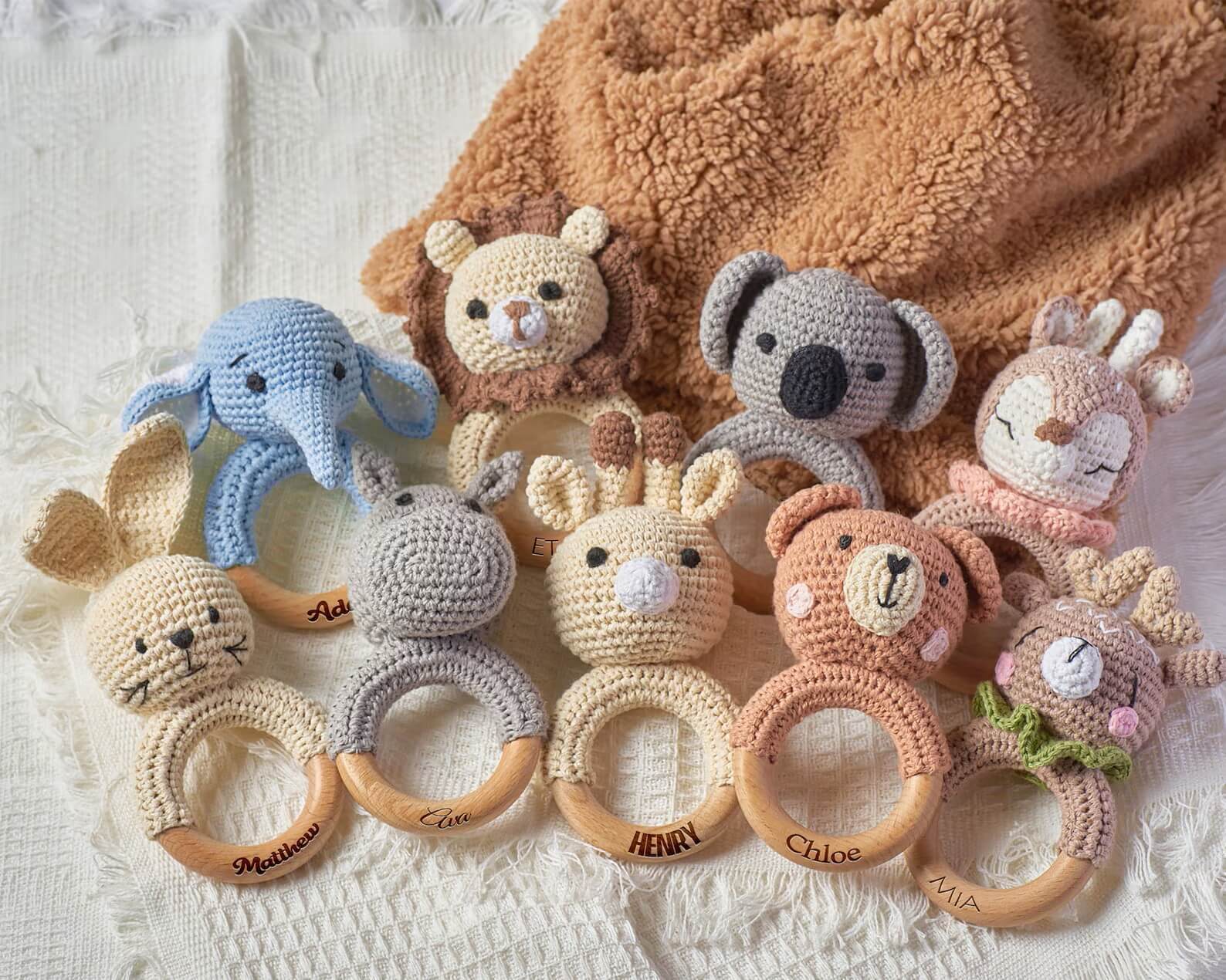 Personalized Baby Rattle – Custom Name Engraved, Newborn Shower Gift