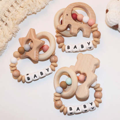 Personalized Baby Teether – Sensory Toy & Keepsake Gift for Showers