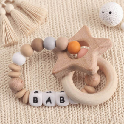 Personalized Baby Teether – Sensory Toy & Keepsake Gift for Showers