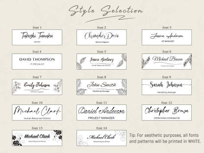 Personalized Desk Nameplate with pattern