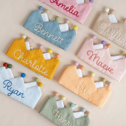 Personalized First Birthday Crown – Handmade Keepsake for Special Occasions