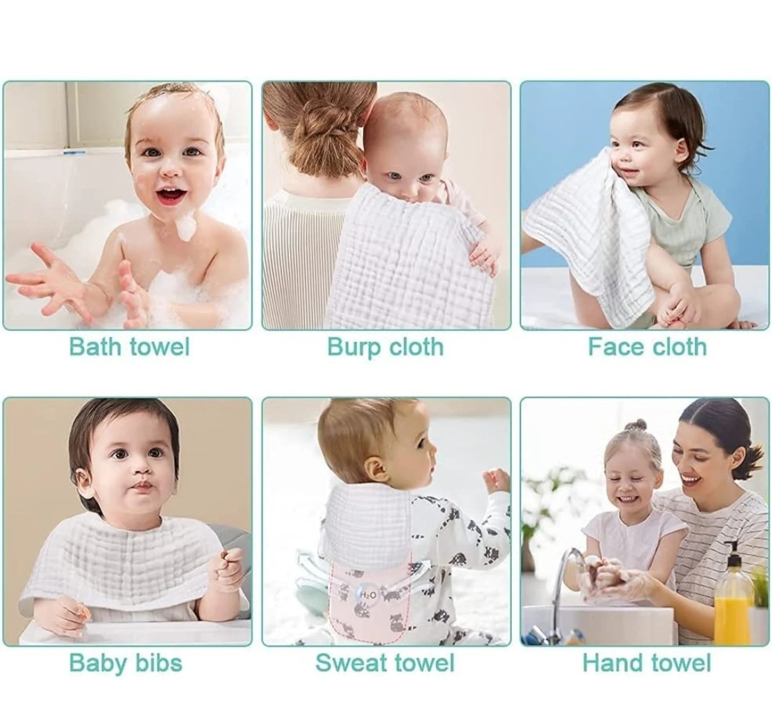 Personalized Muslin Burp Cloths – Soft, Absorbent, and Custom Embroidered