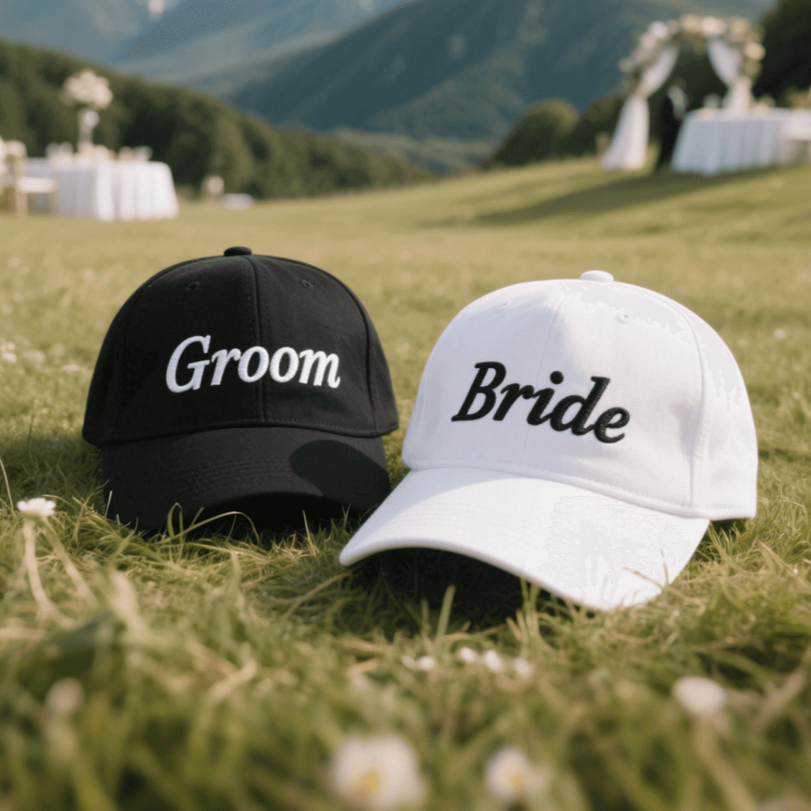 Personalized Wedding Party Embroidered Baseball Caps