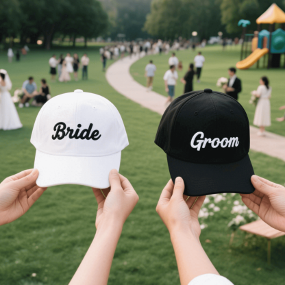 Personalized Wedding Party Embroidered Baseball Caps
