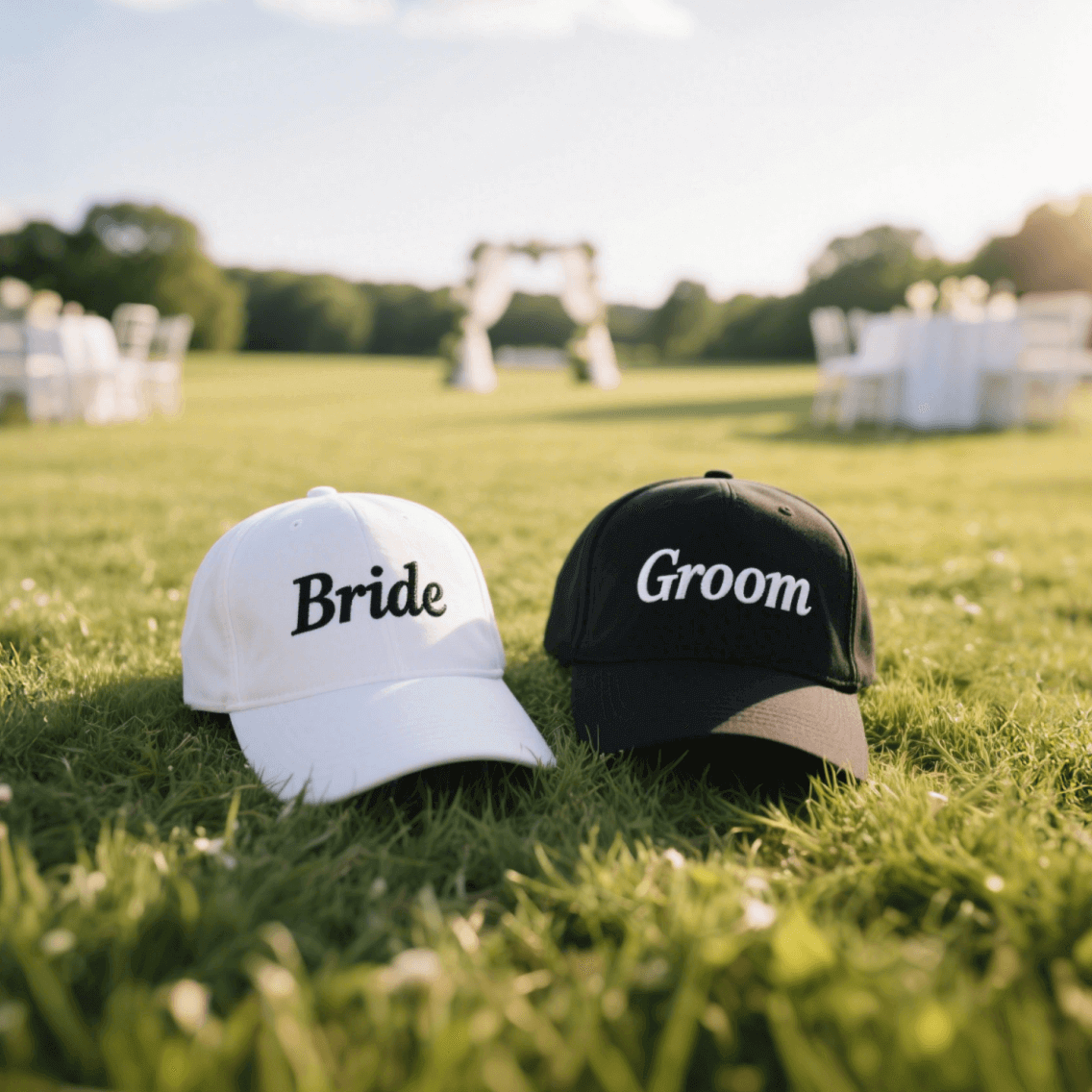 Personalized Wedding Party Embroidered Baseball Caps