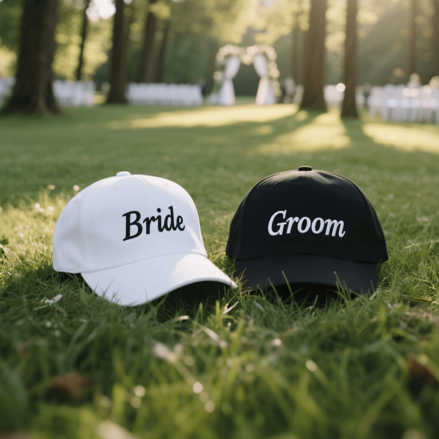 Personalized Wedding Party Embroidered Baseball Caps