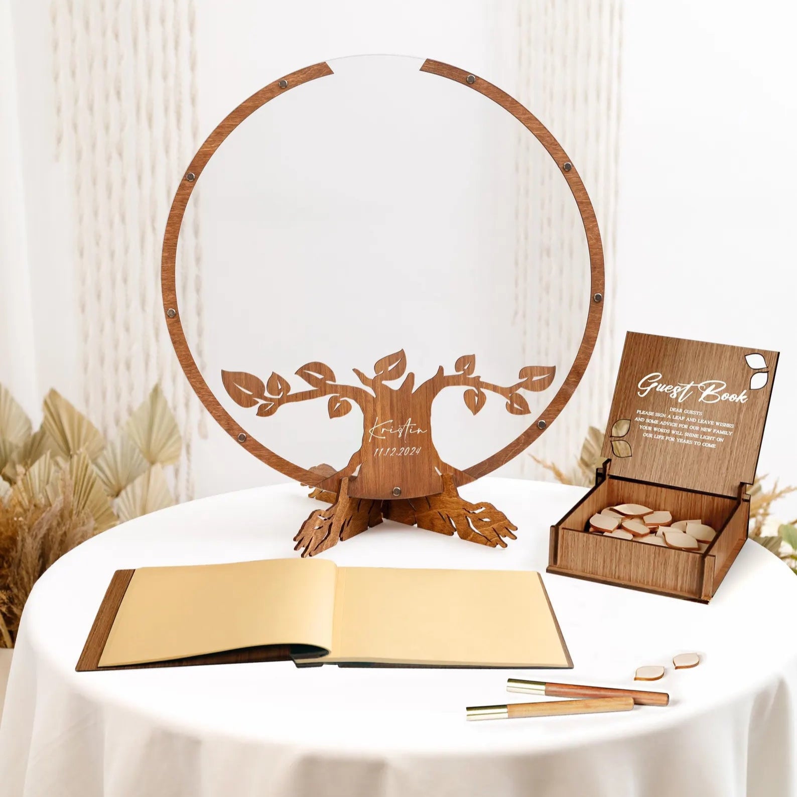 Unique Family Tree Wedding Guest Book – A Beautiful Keepsake for Your Big Day