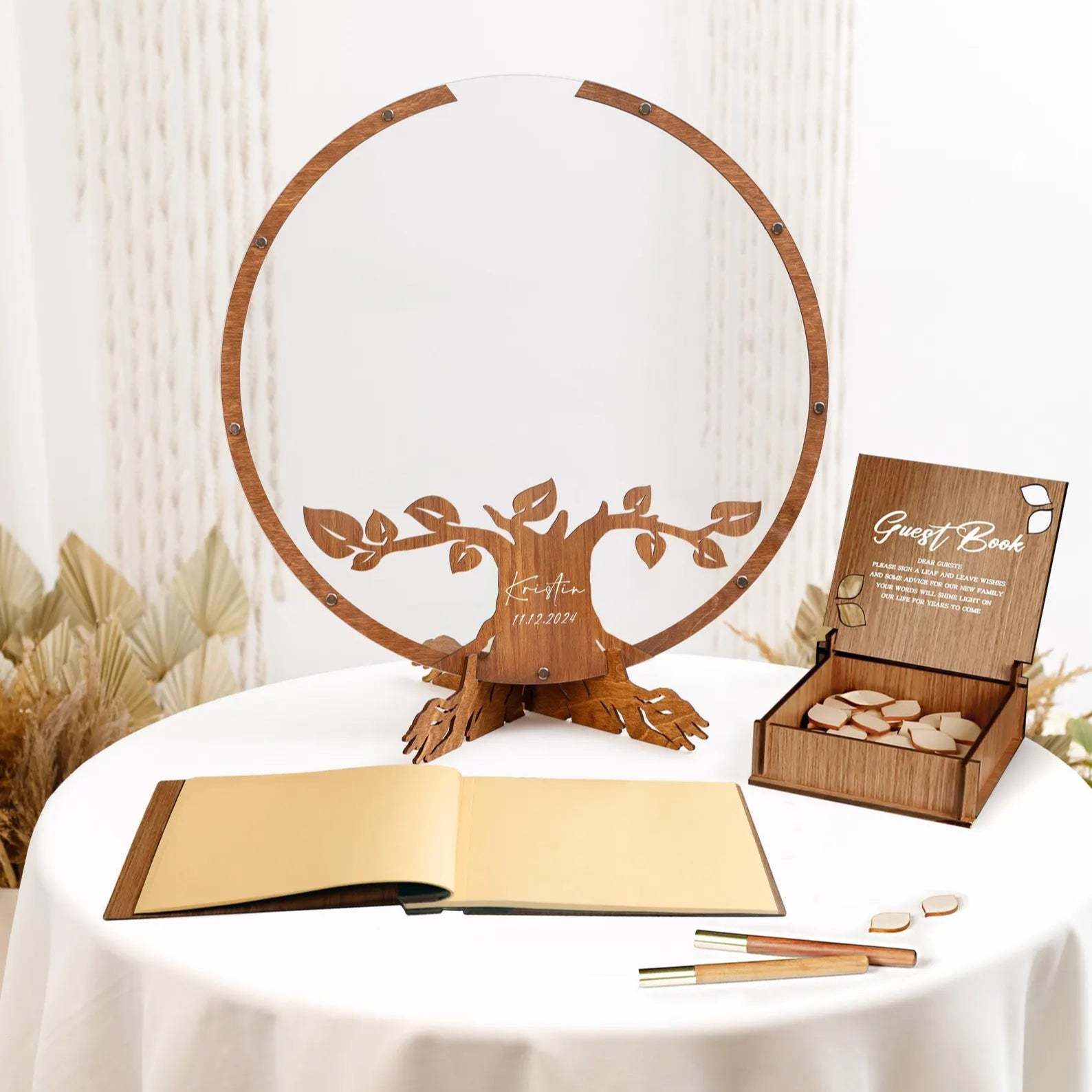 Unique Family Tree Wedding Guest Book – A Beautiful Keepsake for Your Big Day