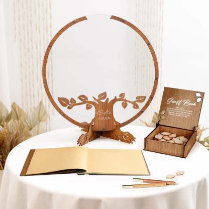 Unique Family Tree Wedding Guest Book – A Beautiful Keepsake for Your Big Day