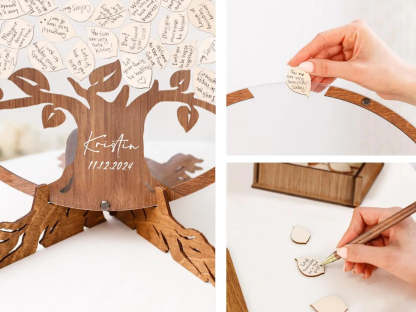 Unique Family Tree Wedding Guest Book – A Beautiful Keepsake for Your Big Day