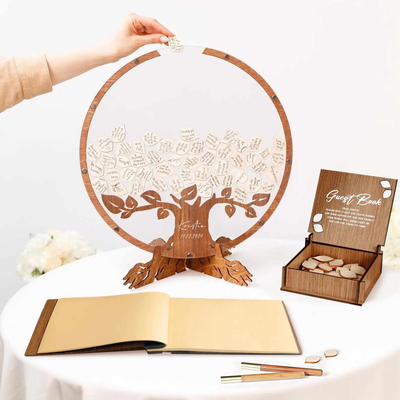 Unique Family Tree Wedding Guest Book – A Beautiful Keepsake for Your Big Day