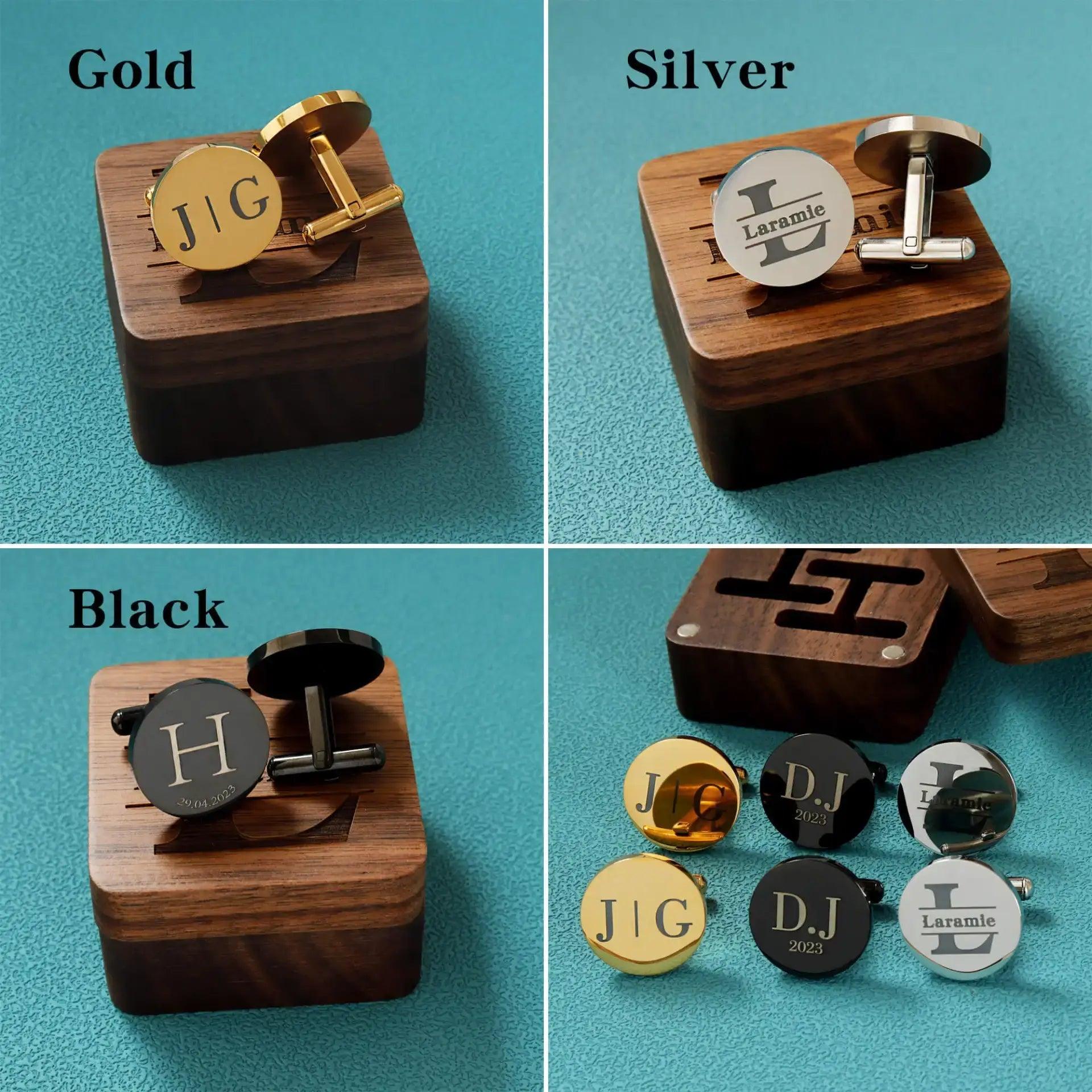 Custom logo cufflinks set