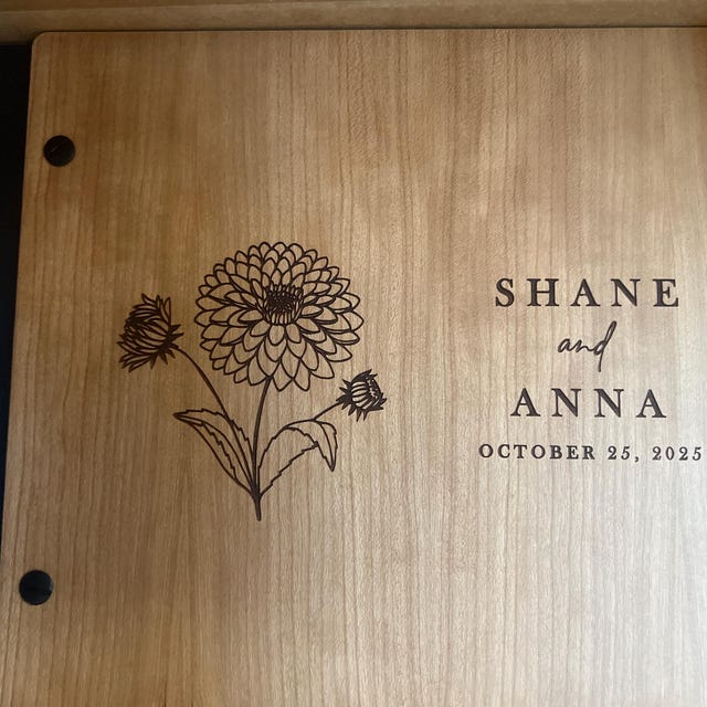 Wooden Wedding Guest Book, Wooden Guestbook, Personalized Wedding Book, Polaroid Guest book, Wedding Gift, Engagement Gift