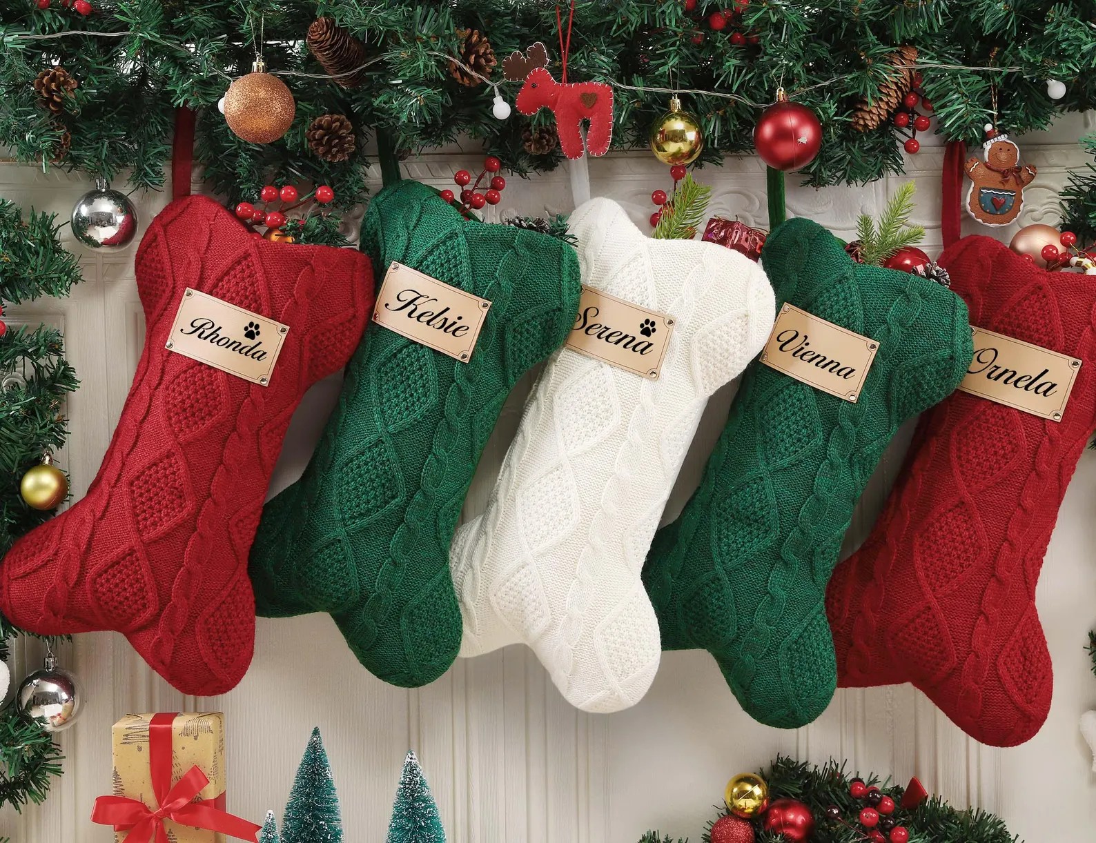 Personalized Pet Christmas Stockings: elegant christmas stockings personalized with name
