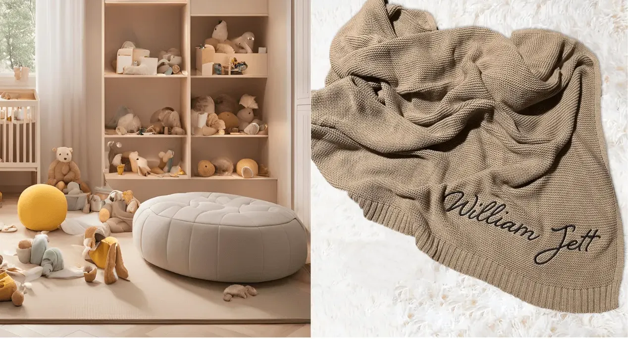 personalized baby blanket first and middle name