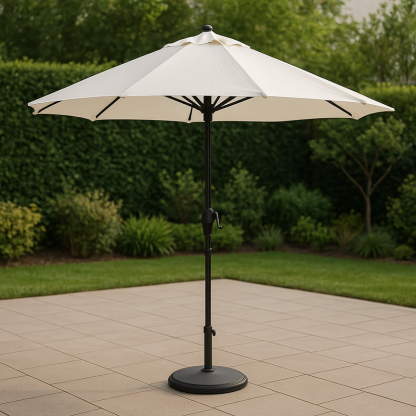 Paraguas de Jardín Redondo Beige Poliéter 300cm