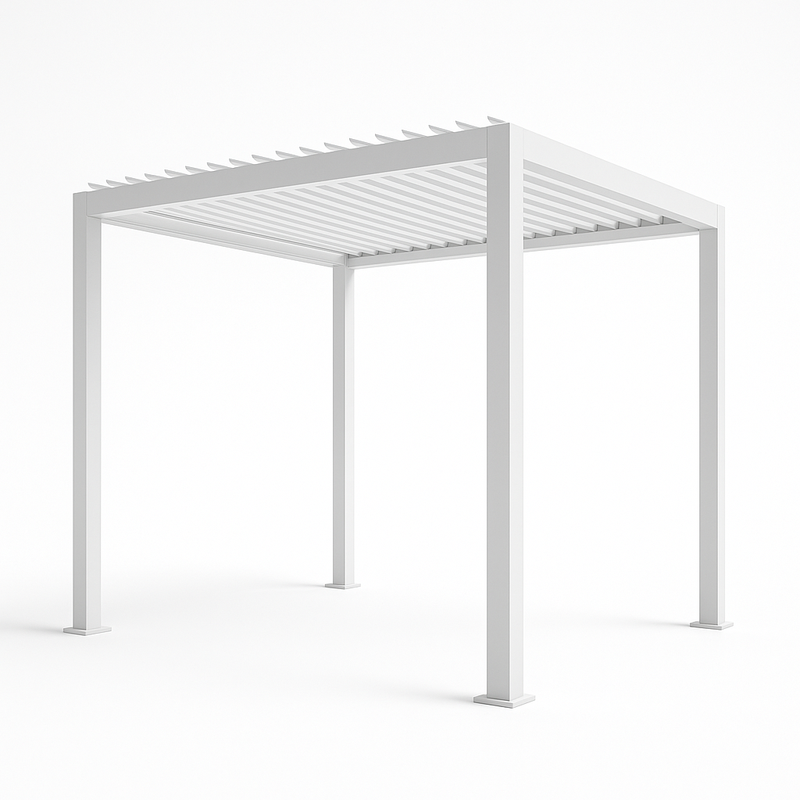 Pérgola de Aluminio Blanca para Exterior 300x300x250 cm
