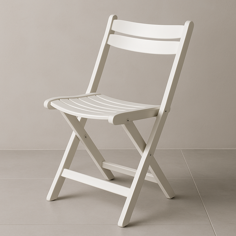 Silla plegable blanco polipropileno 78cm altura