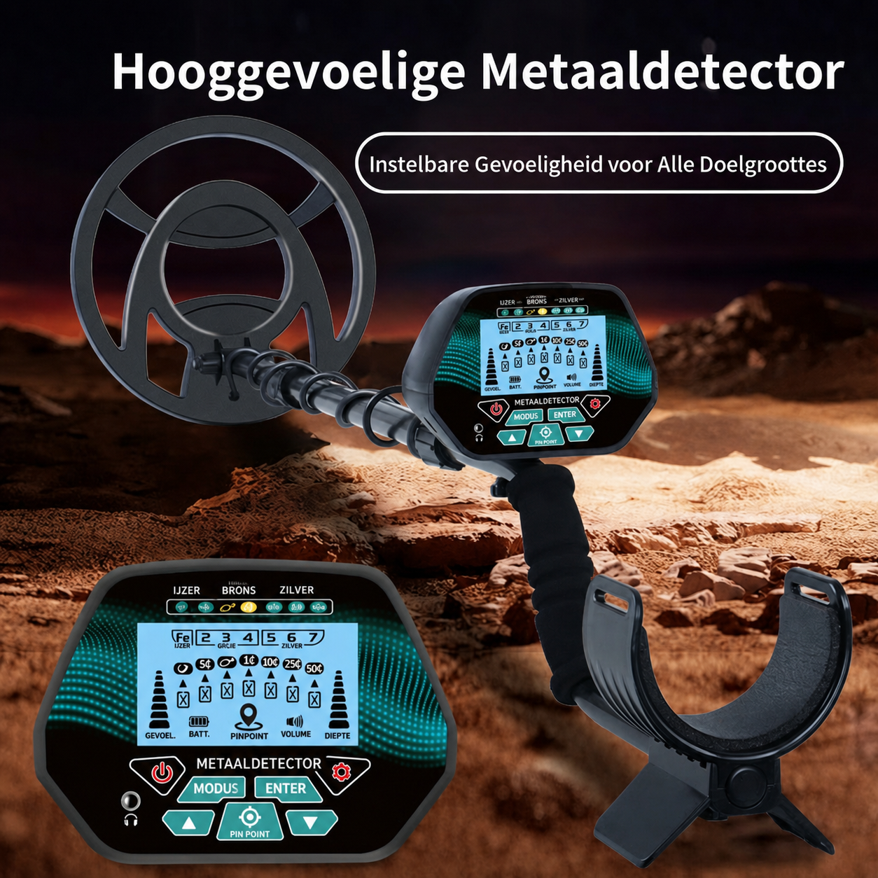 De GT3028 ondergrondse metaaldetector kan multifunctionele detecties uitvoeren op verschillende soorten terrein.