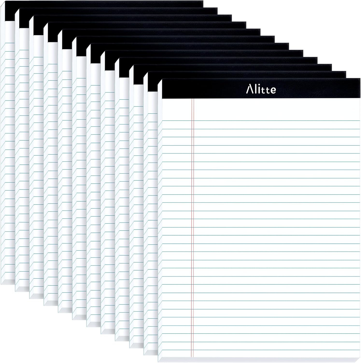 Legal Notepads 8.5 x 11, Pack of 12 - Perforated Wide Ruled Writing Pad - Premium Thick Paper, No Ink Bleeding - Blank Legal Pads For Home