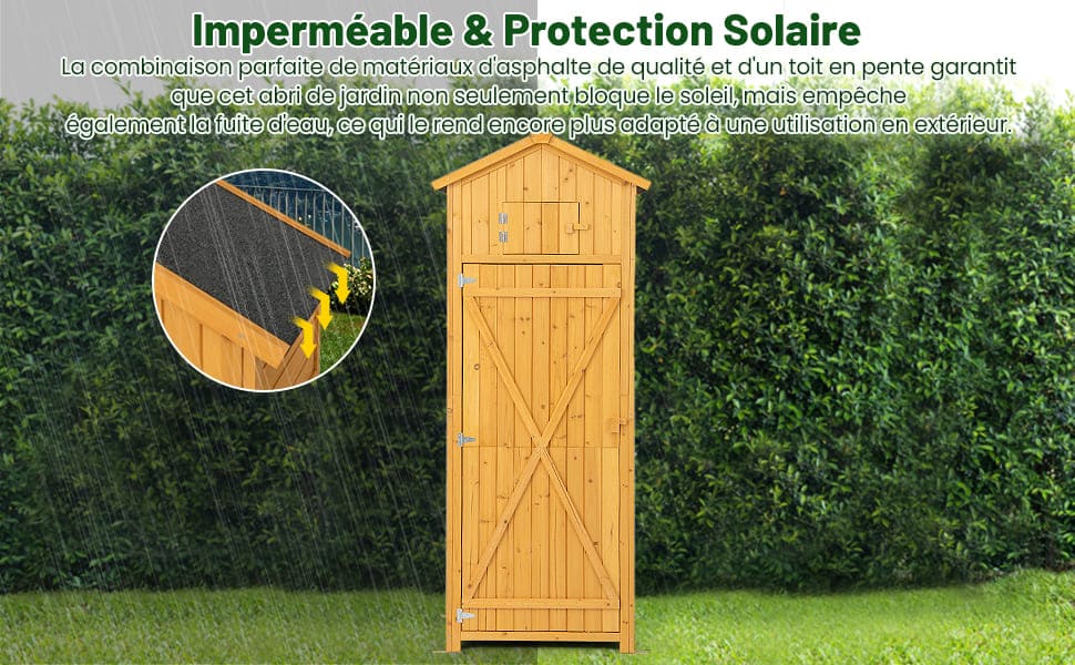 abri de rangement en bois