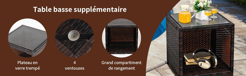 Ensemble Meuble de Salon 5PCS Salon de Jardin en Rotin PE avec Coussin pour Balcon Piscine TerrasseGris