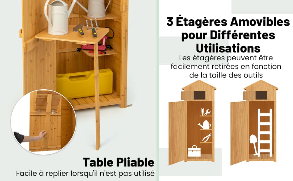 remise  outils extrieure avec tagres