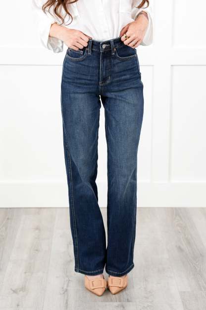 Judy High Rise Tummy Control Classic Straight Leg Jeans(Buy 2 Free Shipping)
