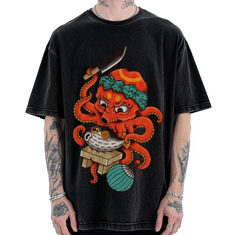Octopus Chef Vintage Washed T-shirt