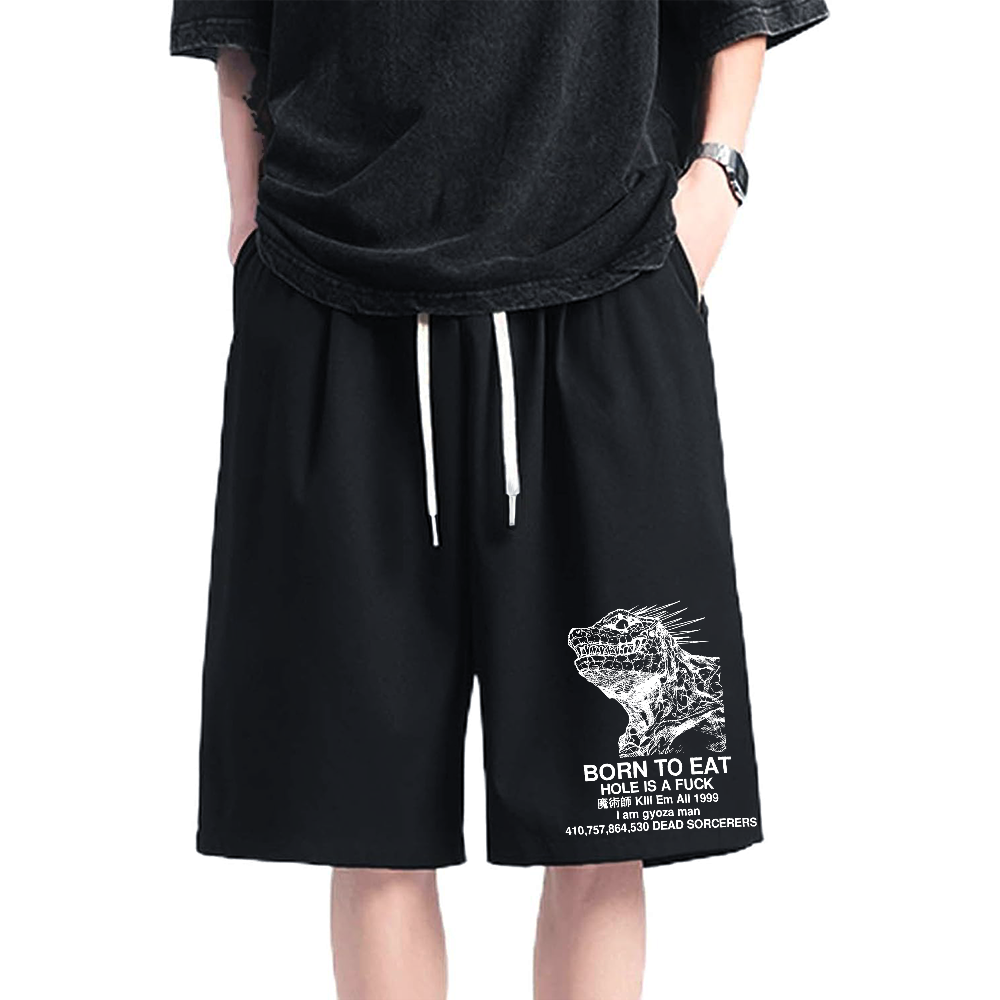 Born to eat Cotton Casual Shorts