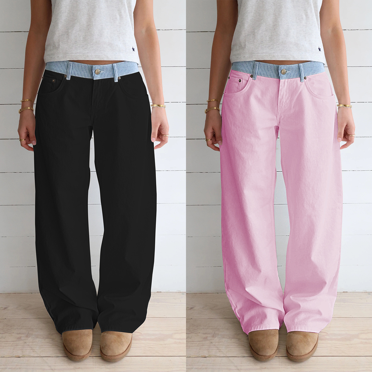 Judy Adjustable Wide Leg Jeans (Buy 2 Free Shipping)