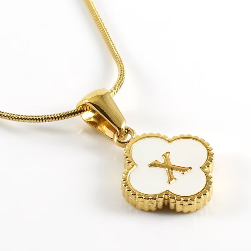 Clover Letter Necklace