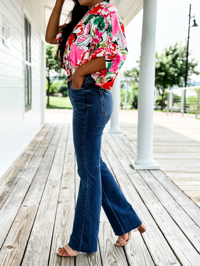 Judy Mid-Rise Tummy Tuck Bootcut Jeans (Buy 2 Free Shipping)