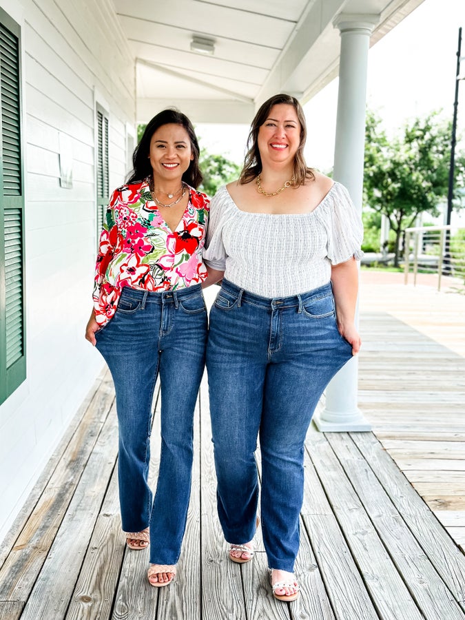 Judy Mid-Rise Tummy Tuck Bootcut Jeans (Buy 2 Free Shipping)