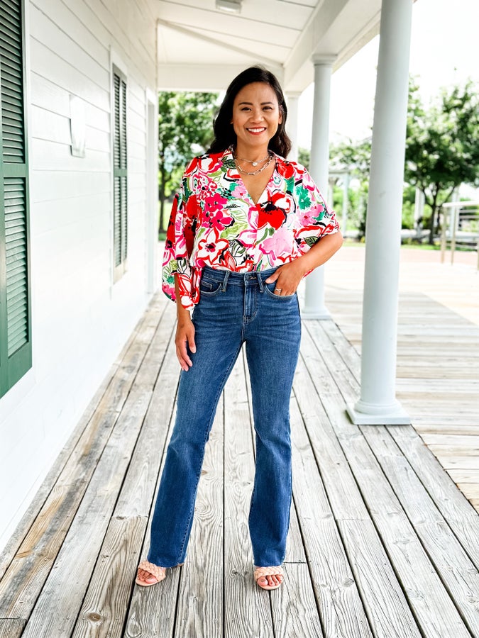 Judy Mid-Rise Tummy Tuck Bootcut Jeans (Buy 2 Free Shipping)