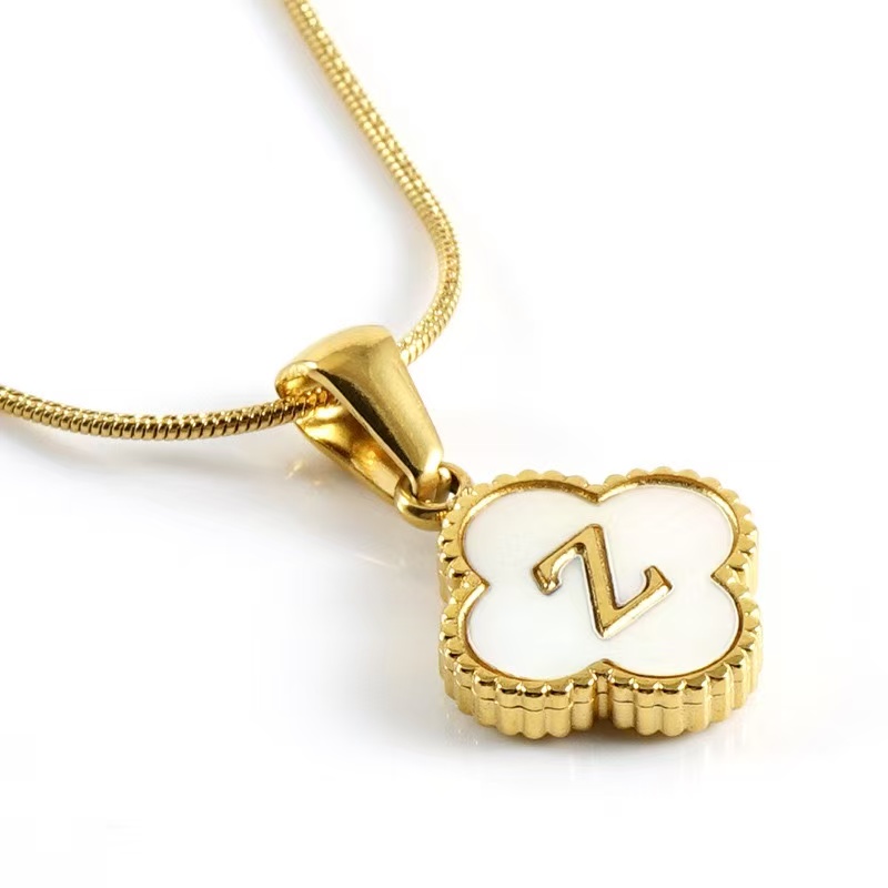 Clover Letter Necklace