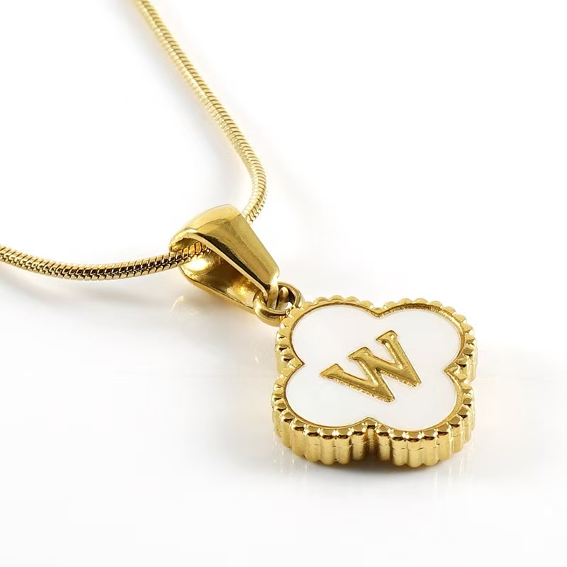 Clover Letter Necklace