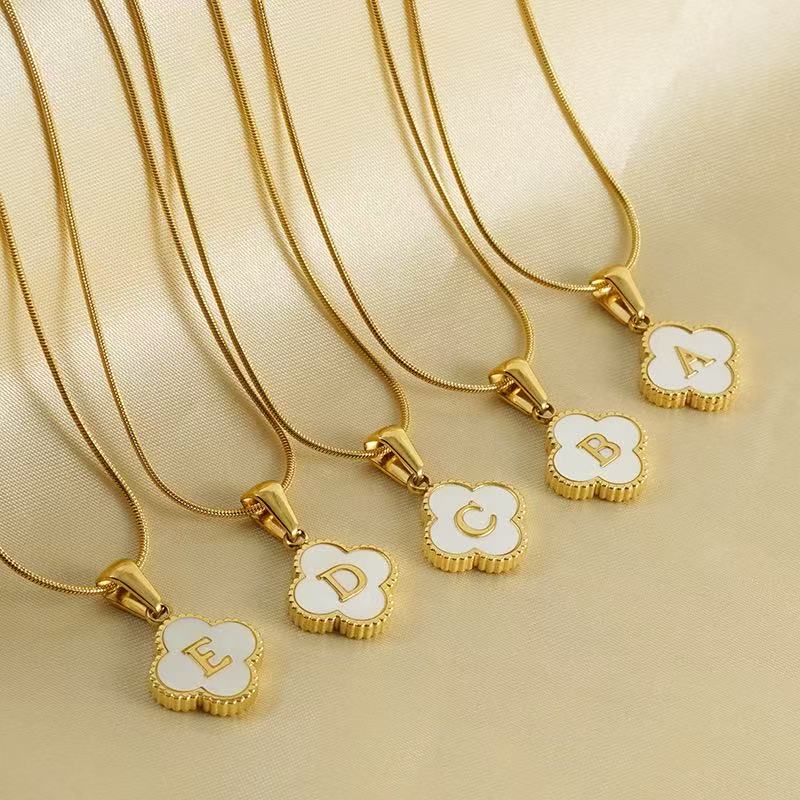 Clover Letter Necklace