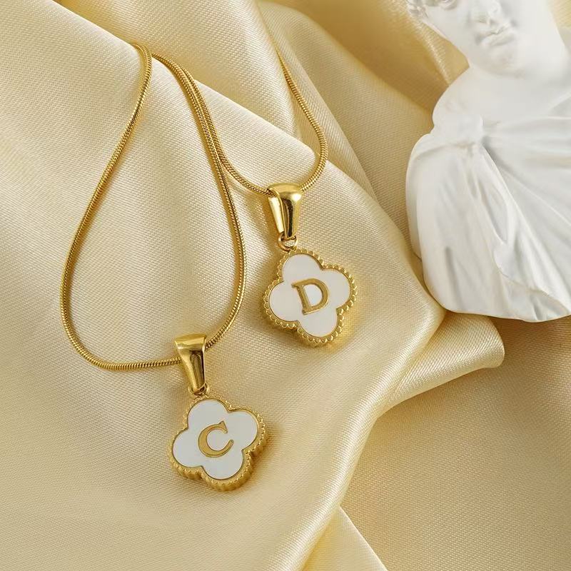 Clover Letter Necklace