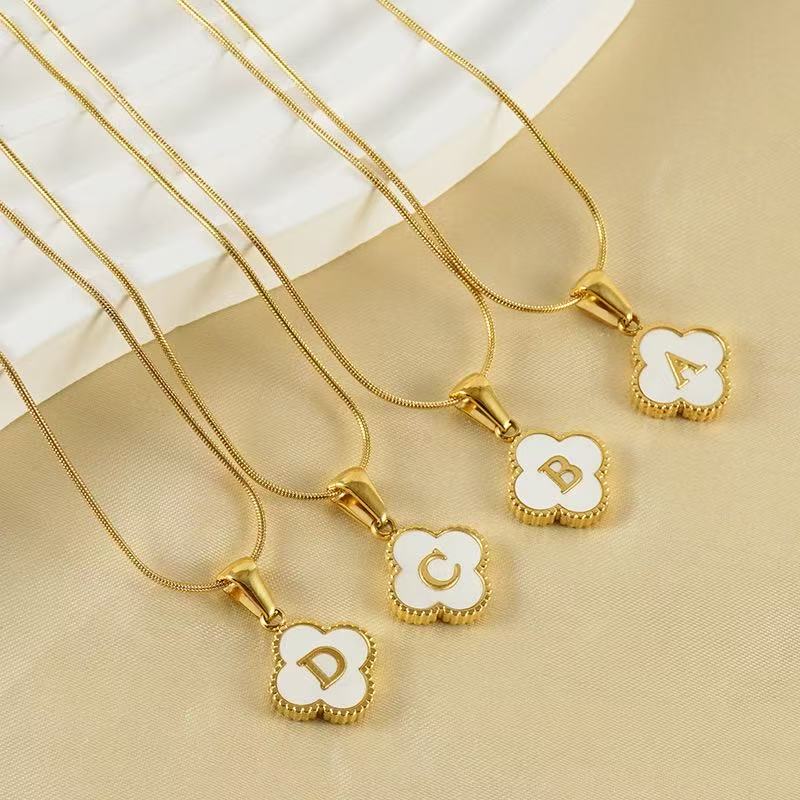 Clover Letter Necklace