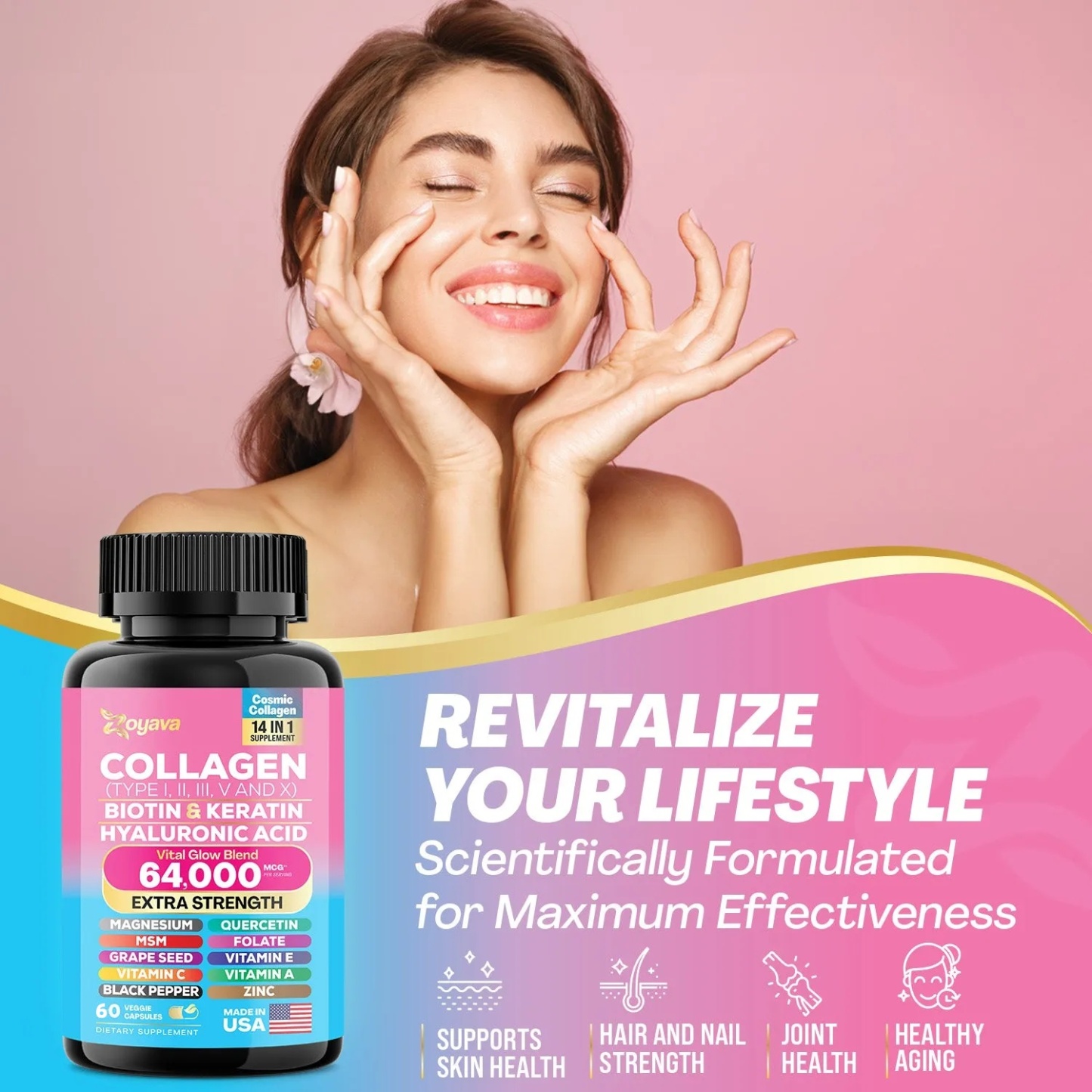 Zoyava™ Cosmic Collagen Beauty Complex - 64,000MCG