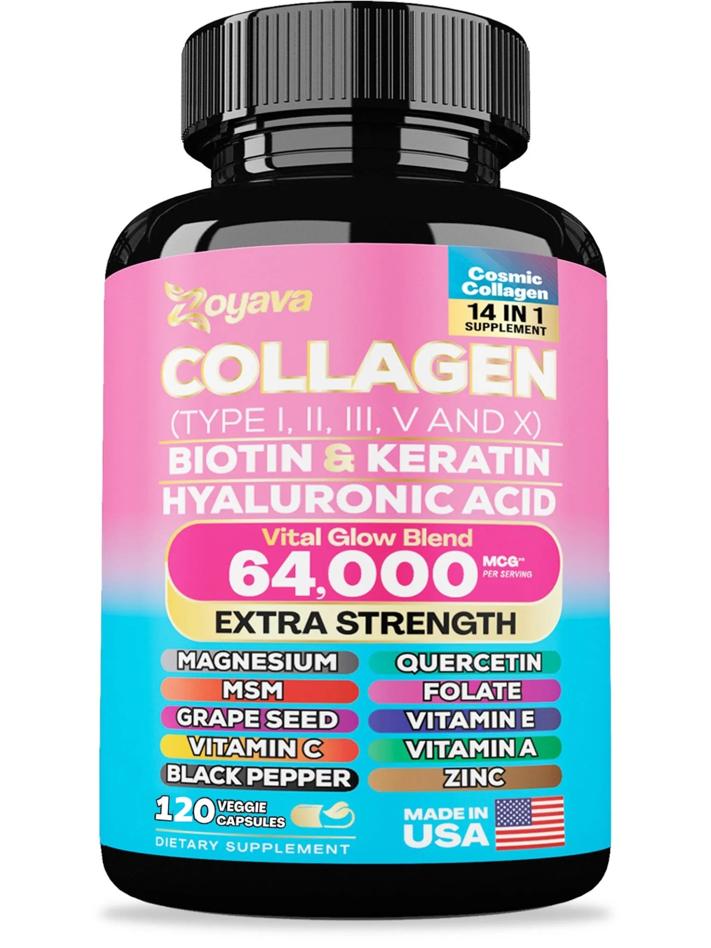 Zoyava™ Cosmic Collagen Beauty Complex - 64,000MCG
